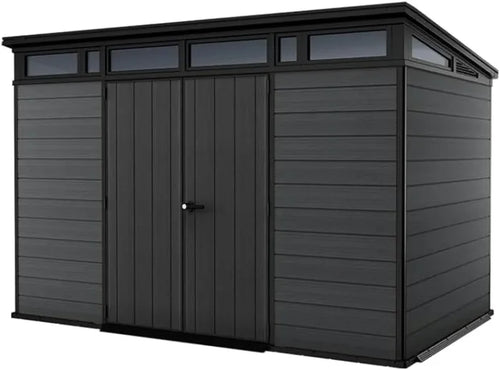 Keter 11x 7 Cortina Heavy Duty Plastic Pent Shed – Dark Grey