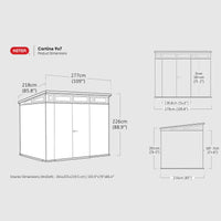 Keter Cortina Shed 9 x 7ft - Grey thumbnail 6