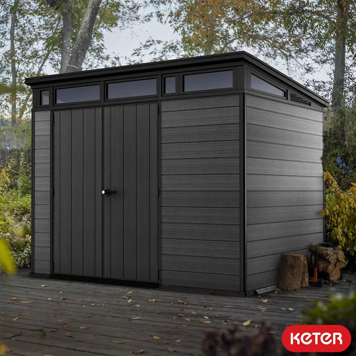 Keter Cortina Shed 9 x 7ft - Grey — image 2