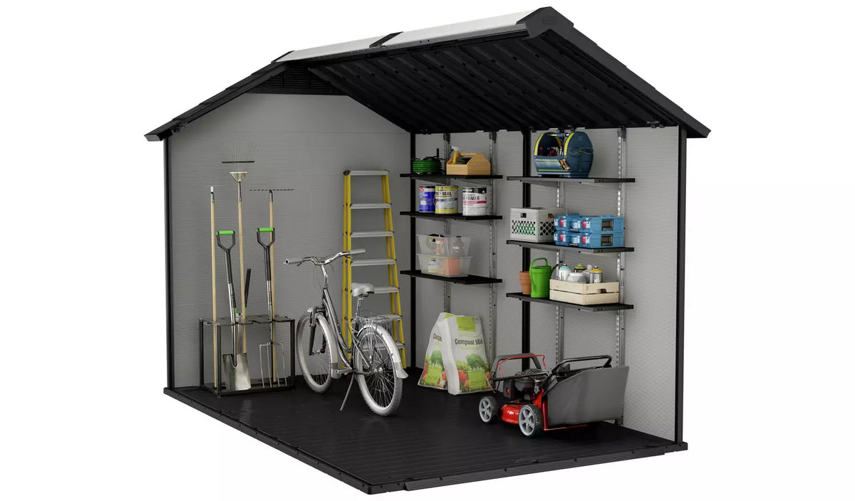 Keter Premier Plastic Garden Shed 7.5 x 11ft - Grey - View 3