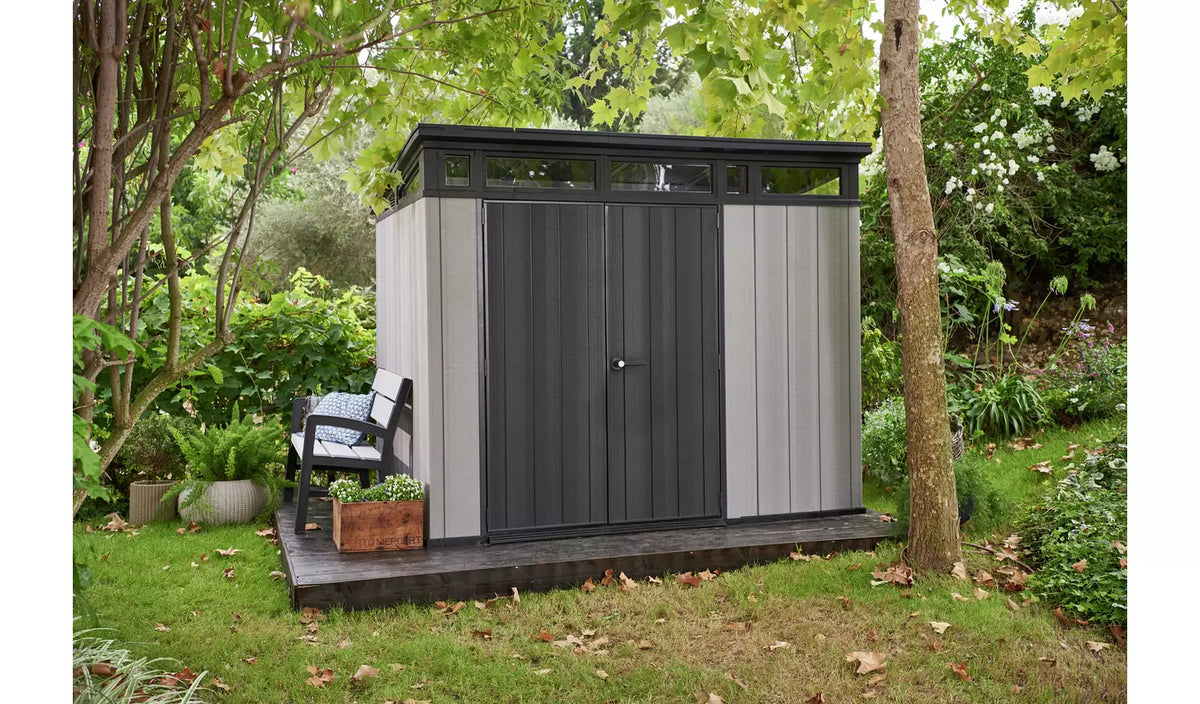 Keter Artisan 9 x 7ft Double Door Pent Outdoor Plastic Garden Shed - View 2