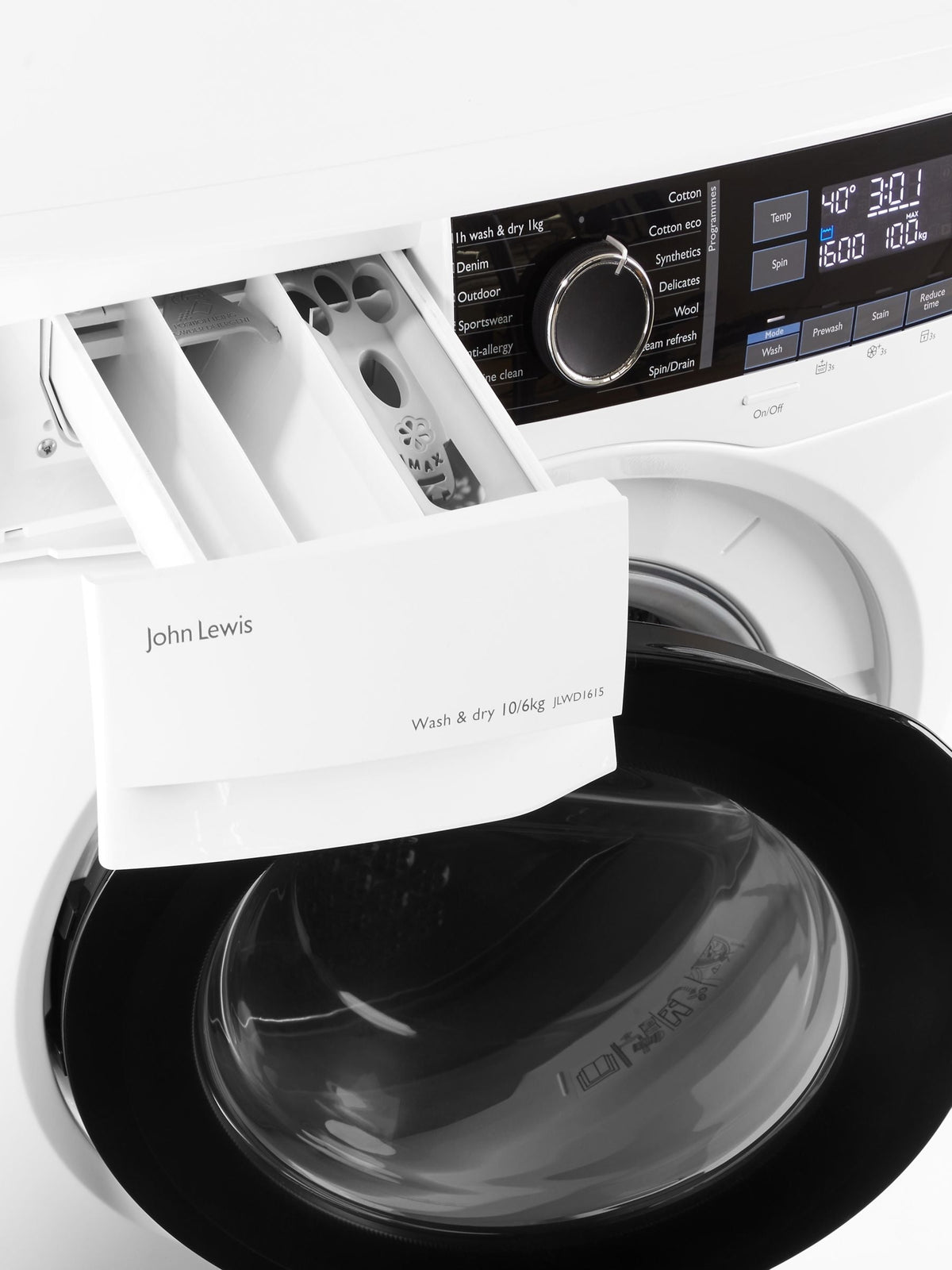 John Lewis JLWD1615 Washer Dryer 10kg/6kg White