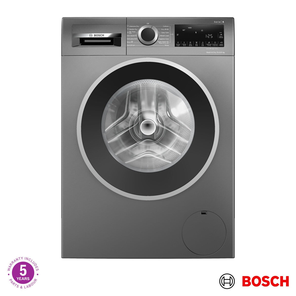 Bosch Series 6 WNG254R1GB Washer Dryer 10.5kg/6kg Graphite