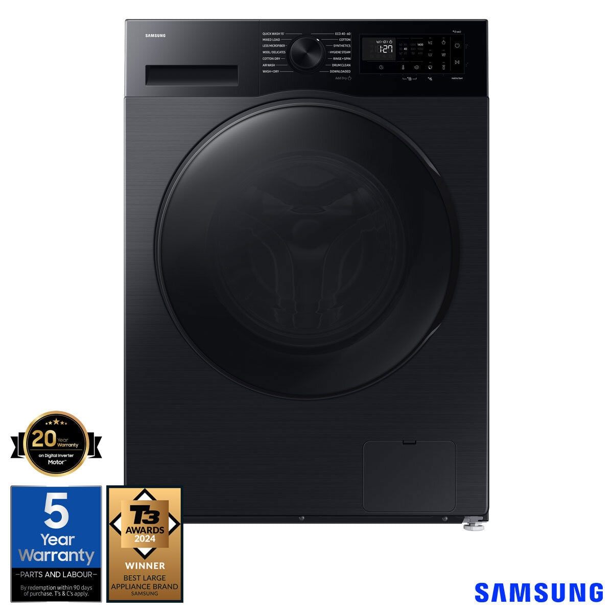 Samsung WD11DG5B15BBEU Washer Dryer 11/6kg Black
