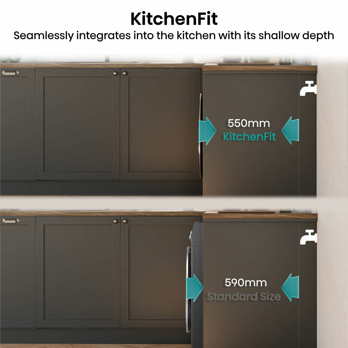 Hisense WD5I1045BBQ 5i Series Washer Dryer 10.5kg/6kg Black