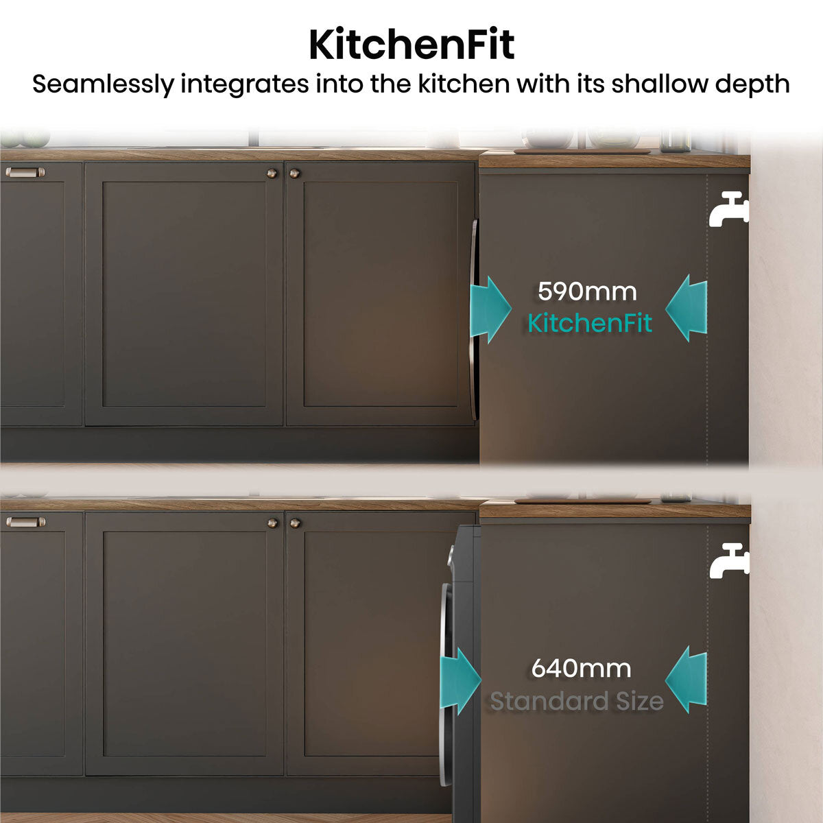 Hisense 5i Series WD5I1245BBR Washer Dryer 12kg/8kg Black