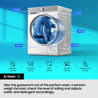 Samsung Series 5 WD90DG5B15BEEU Washer Dryer 9/6kg White thumbnail 6
