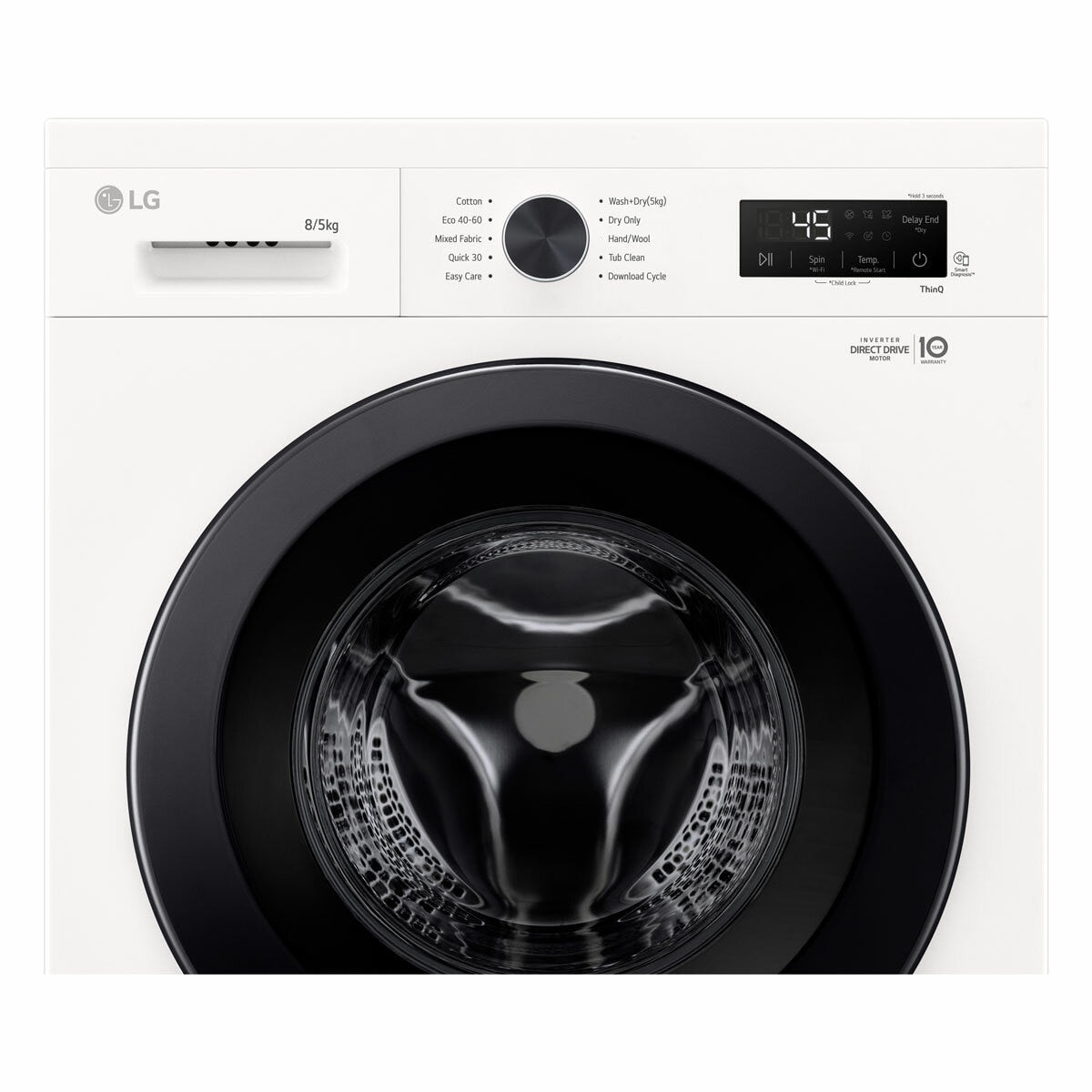 LG W4X1085NWK Freestanding Washer Dryer 8kg/5kg White — image 5
