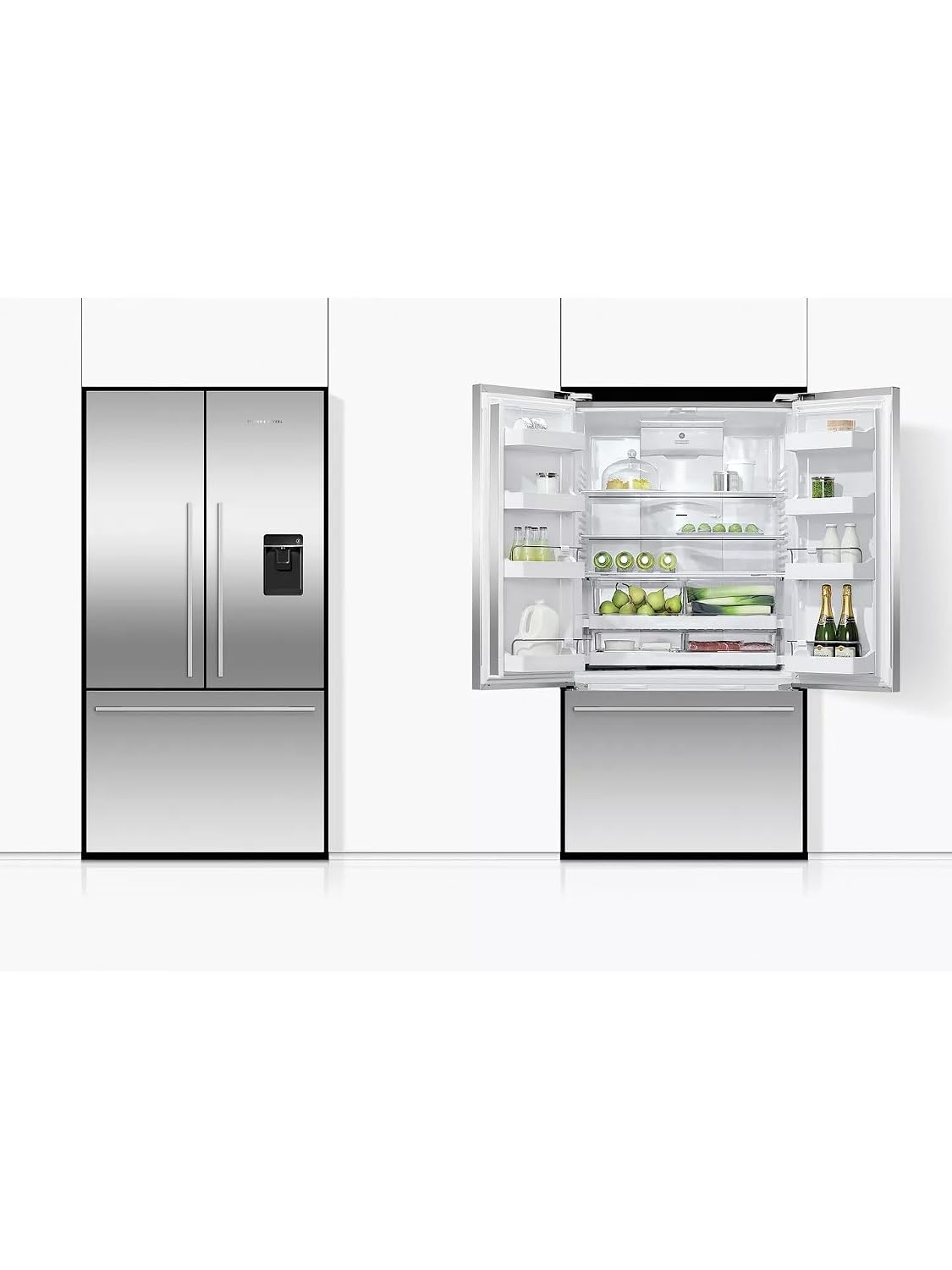 Freestanding French Door Fridge Freezer 569L 90cm Stainless Steel — image 3