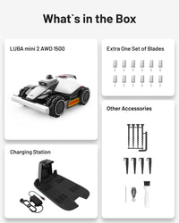 MAMMOTION LUBA mini 2 AWD 1500 Robot Lawn Mower thumbnail 11
