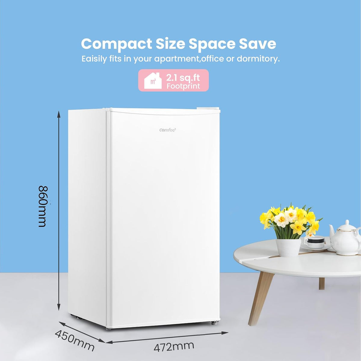 Under Counter Fridge 93L White