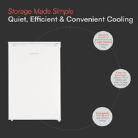 Freestanding Larder Fridge 113L 55cm With Ice Box White thumbnail 3