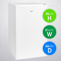 Freestanding Undercounter Fridge 114L 50cm White thumbnail 3