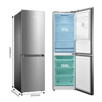 Freestanding Fridge Freezer 273L Stainless Steel thumbnail 2