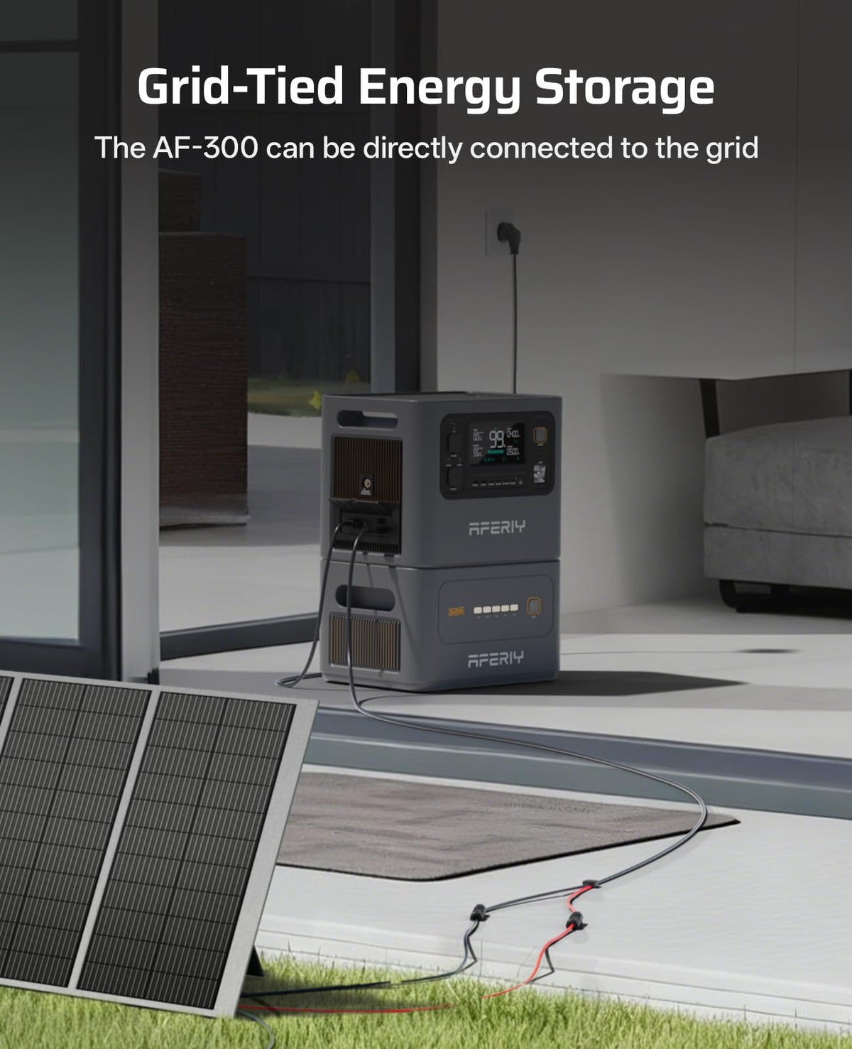 AFERIY P300 Portable Power Station 3000W, 2048Wh LFP Battery Expandable to 10.24kWh,1.5H Fast Charging — image 8