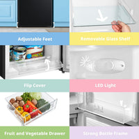 Freestanding Fridge Freezer 174L Black thumbnail 7