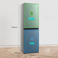 Freestanding Fridge Freezer 252L Silver thumbnail 3