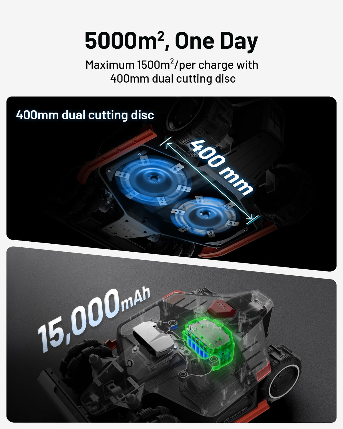 MAMMOTION LUBA 2 AWD 5000X Robot Lawn Mower without Boundary - View 5