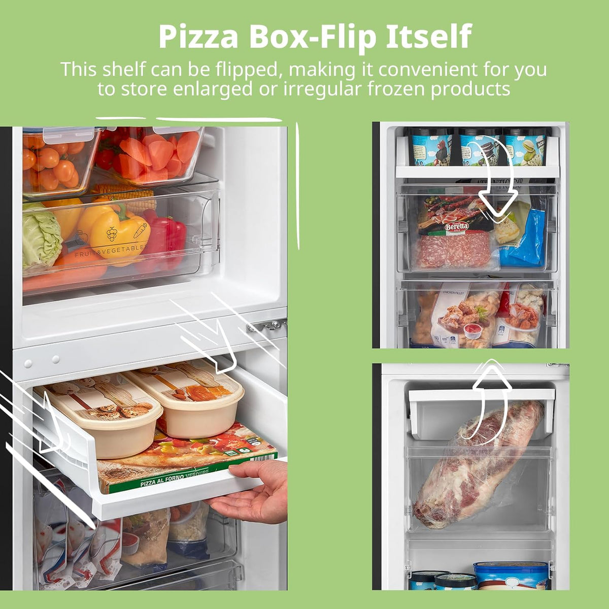 Freestanding Fridge Freezer 174L Black