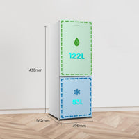 Freestanding 60/40 Split Fridge Freezer 175L White thumbnail 3