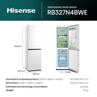 Freestanding Fridge Freezer 256L Frost Free White thumbnail 3