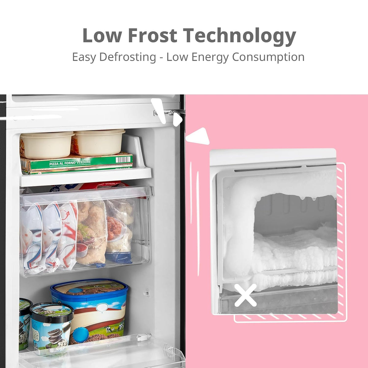 Freestanding Fridge Freezer 174L Black — image 3