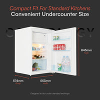 Freestanding Larder Fridge 113L 55cm With Ice Box White thumbnail 4