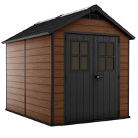 Keter Newton 7 x 9ft Double Door Outdoor Apex Plastic Garden Shed thumbnail 1
