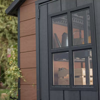 Keter Newton 7 x 9ft Double Door Outdoor Apex Plastic Garden Shed thumbnail 7