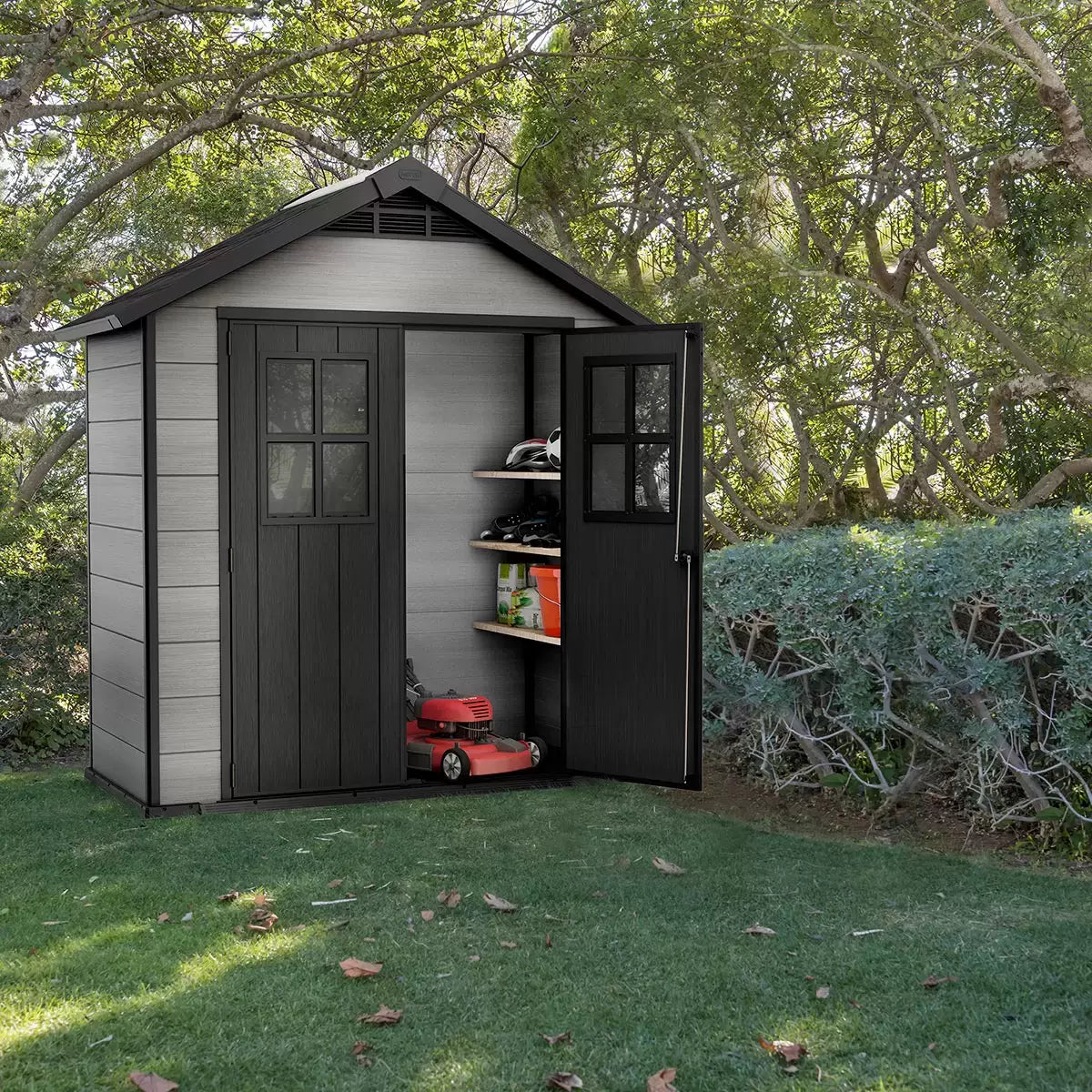 Keter Oakland Shed 7.5 x 4ft - Grey - View 3