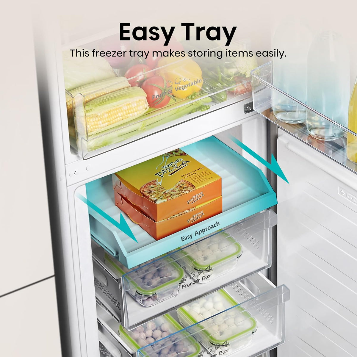 Freestanding Fridge Freezer 256L Frost Free White — image 8