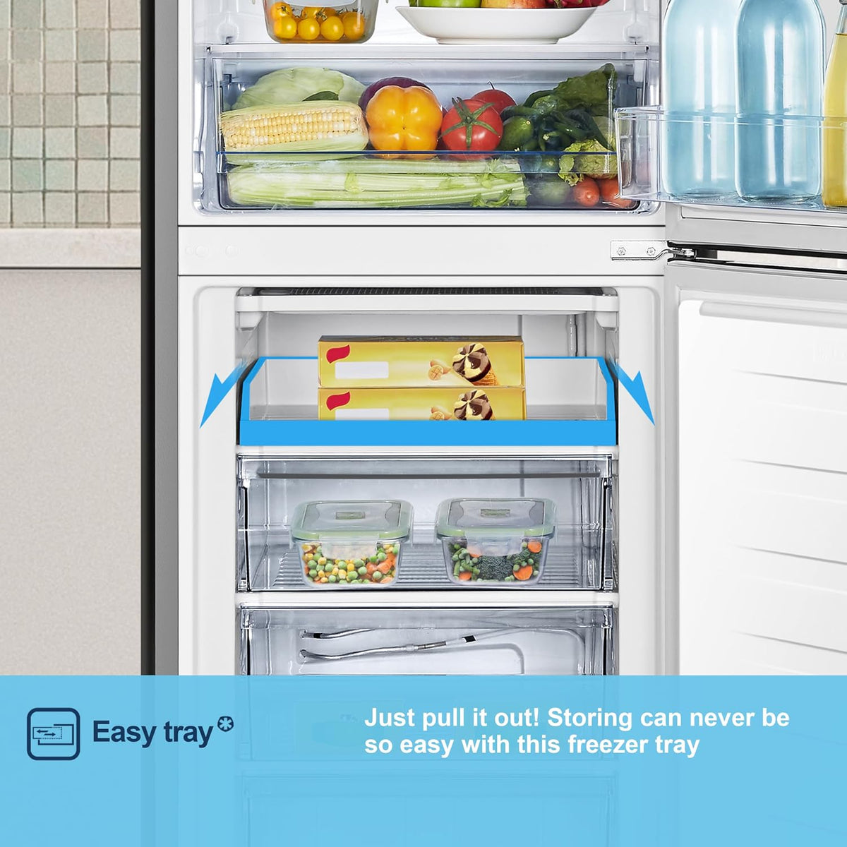 Freestanding Fridge Freezer 252L Silver — image 6