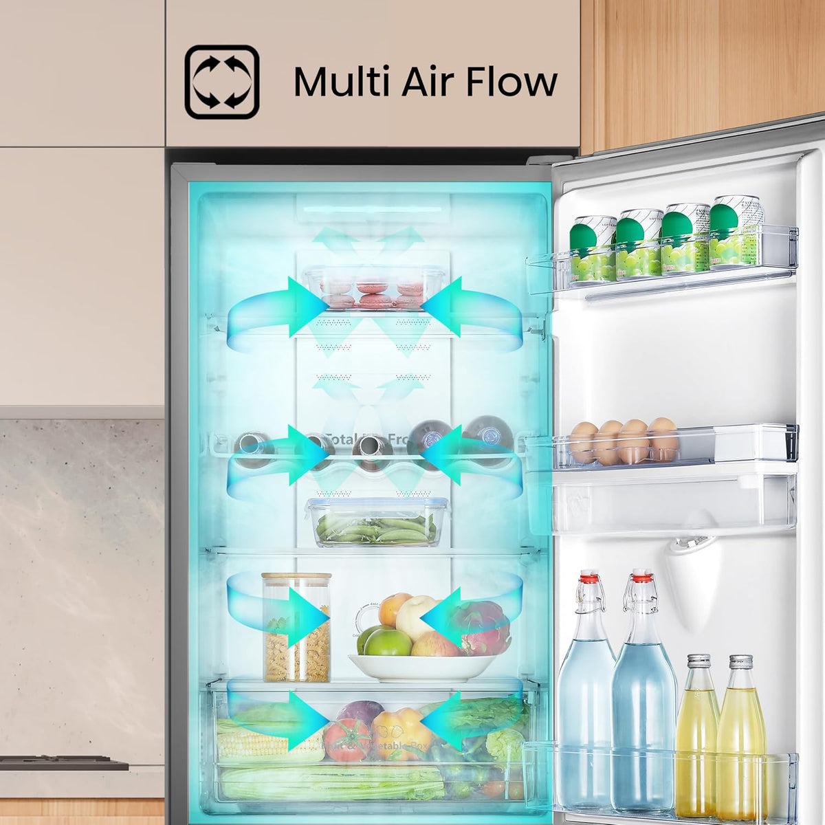 Freestanding Fridge Freezer 256L Silver — image 5