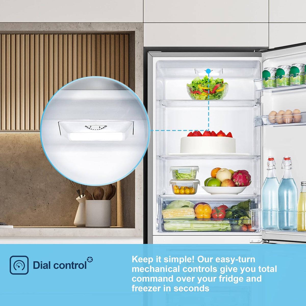 Freestanding Fridge Freezer 252L Silver — image 7