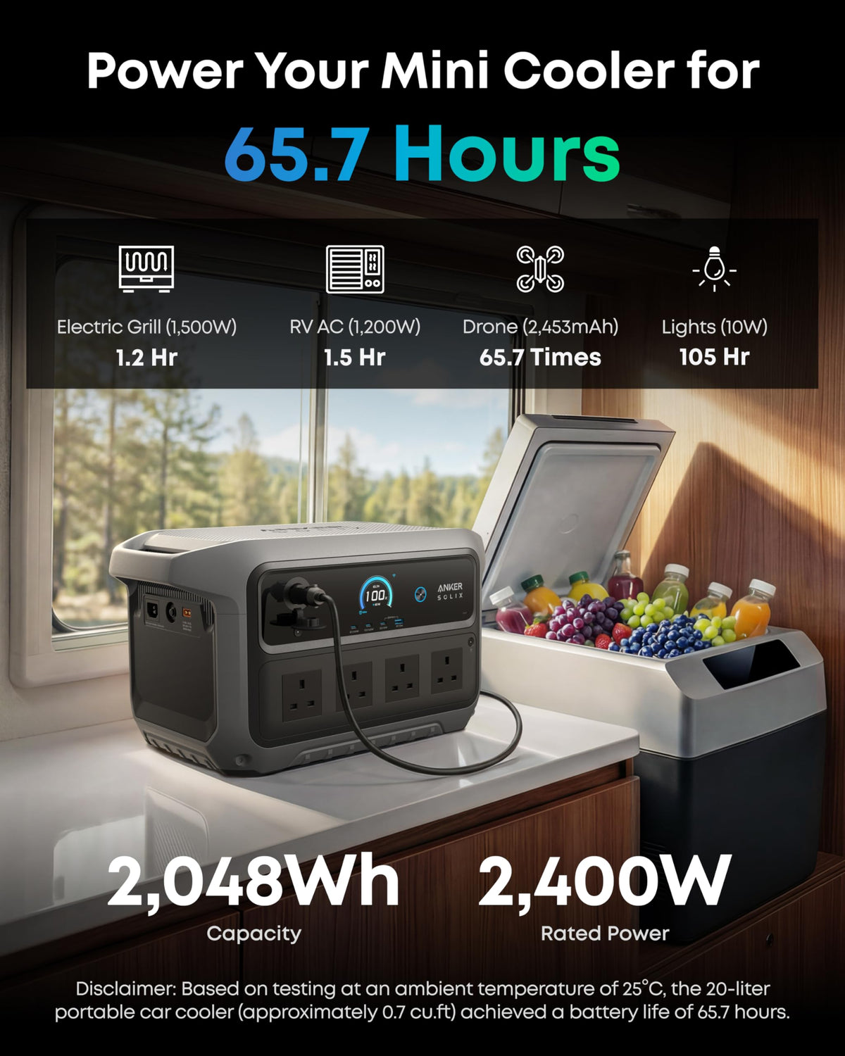 Anker SOLIX C2000 Gen 2 with AC Charging Cable, 2400W 2048Wh Power Station — image 5