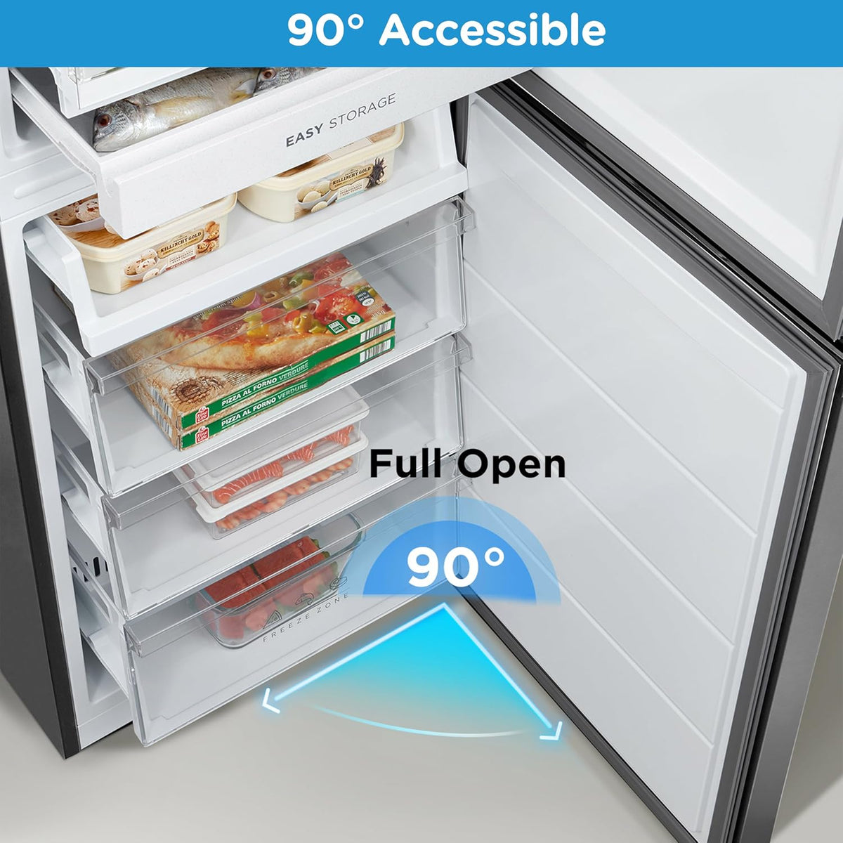 Freestanding Fridge Freezer 273L Stainless Steel — image 6