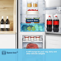 Freestanding Frost Free Fridge Freezer with Water Dispenser 256L White thumbnail 8