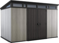 Keter Artisan 11 x 7ft Double Door Pent Outdoor Plastic Garden Shed thumbnail 1