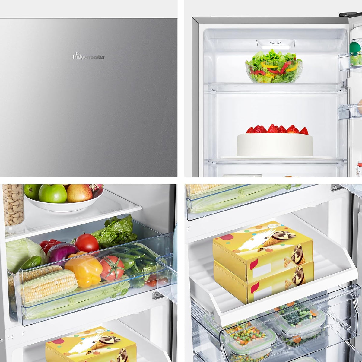 Freestanding Fridge Freezer 252L Silver — image 4