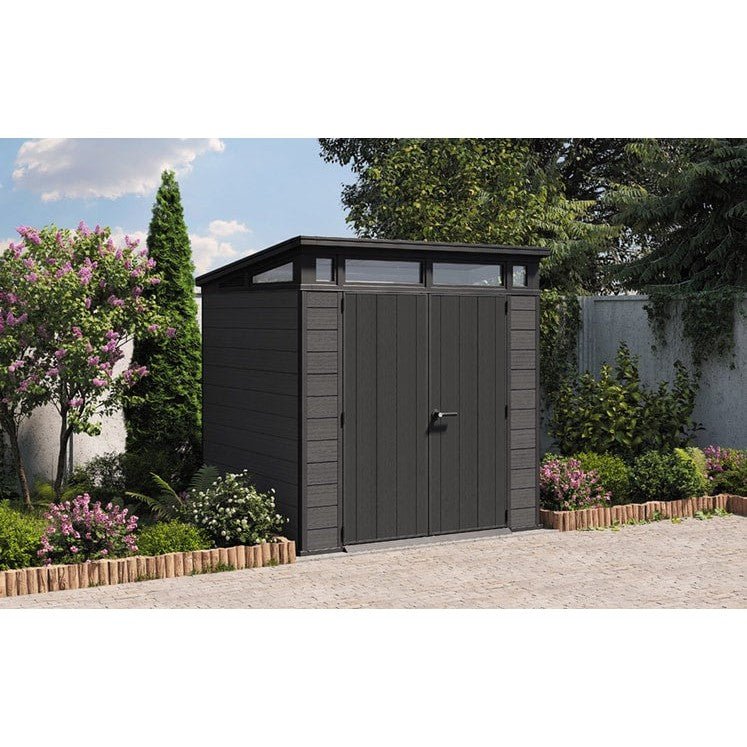 Keter 7x 7 Cortina Heavy Duty Plastic Pent Shed – Dark Grey — image 4