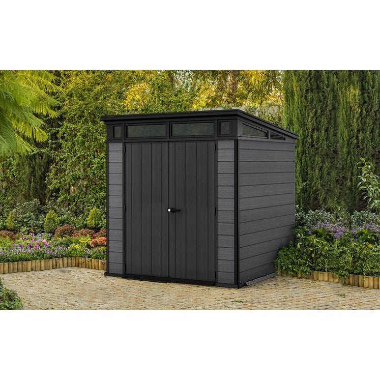 Keter 7x 7 Cortina Heavy Duty Plastic Pent Shed – Dark Grey — image 6