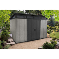 Keter 11x 7 Artisan Heavy Duty Plastic Pent Shed – Grey thumbnail 2