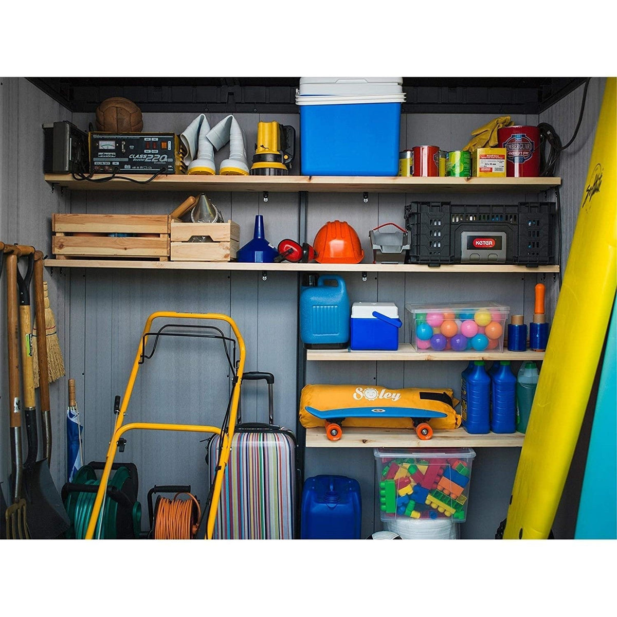 Keter 11x 7 Artisan Heavy Duty Plastic Pent Shed – Grey — image 7