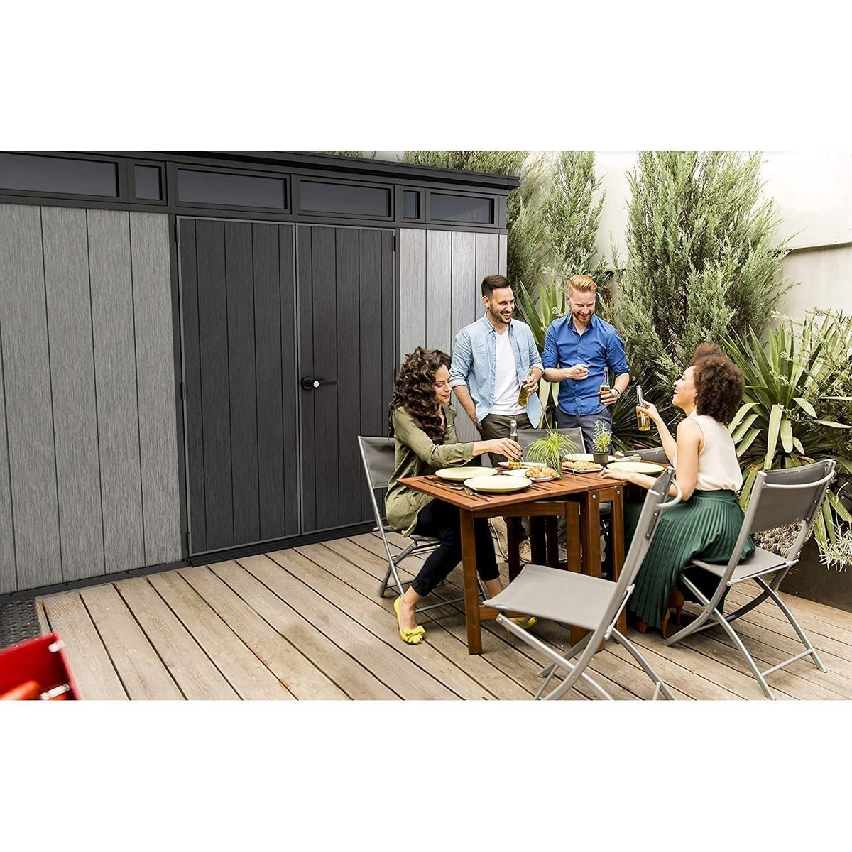 Keter 11x 7 Artisan Heavy Duty Plastic Pent Shed – Grey — image 8