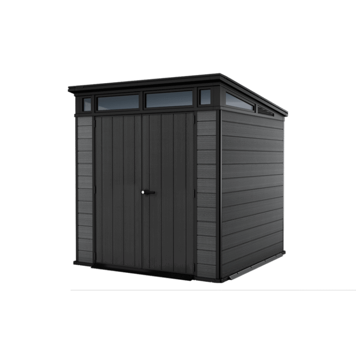 Keter 7x 7 Cortina Heavy Duty Plastic Pent Shed – Dark Grey