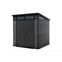 Keter 7x 7 Cortina Heavy Duty Plastic Pent Shed – Dark Grey thumbnail 1