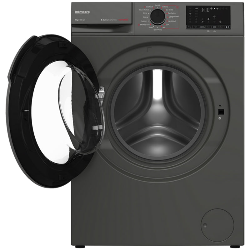Blomberg LWA18461G Washing Machine 8kg 1400rpm Graphite