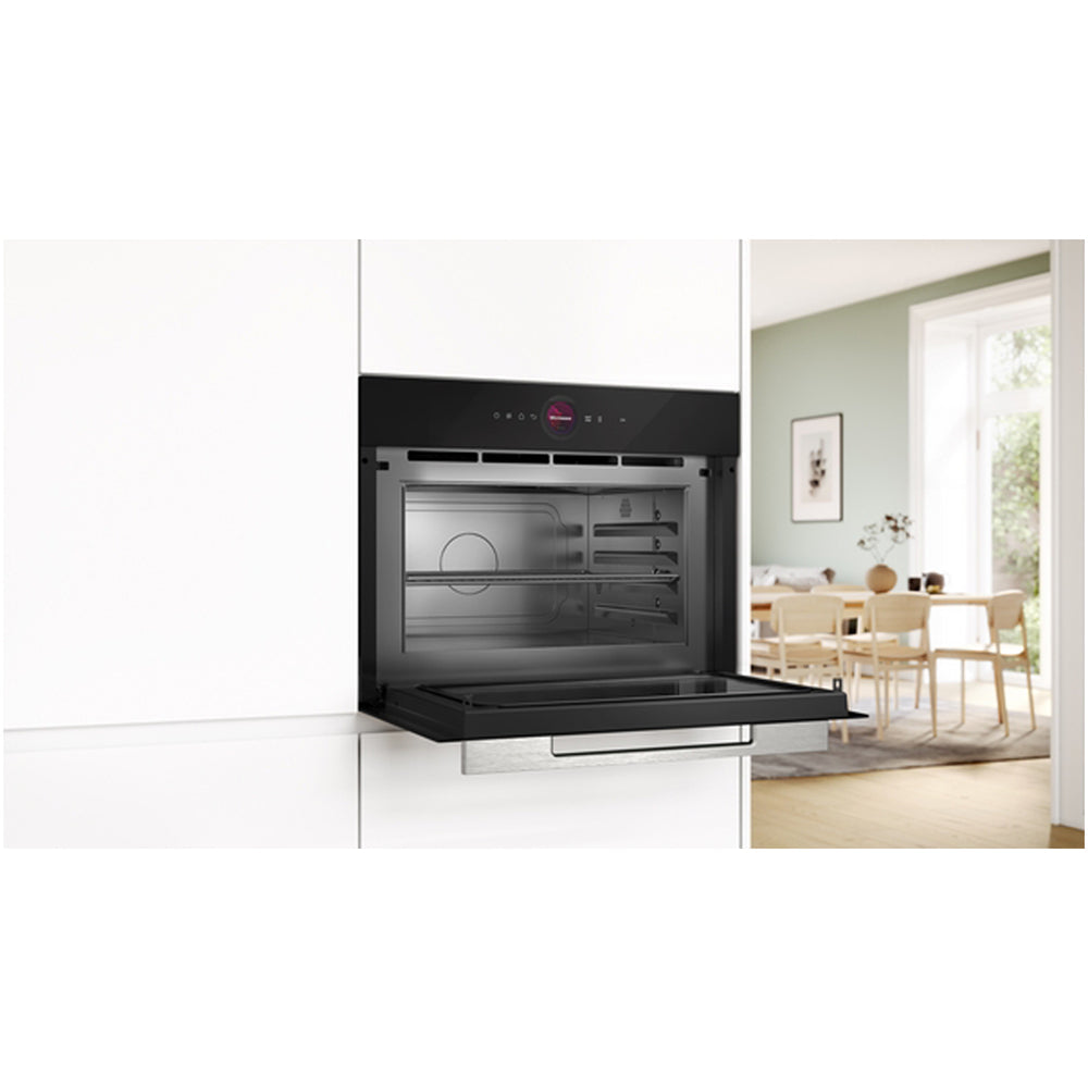 Bosch Series 8 CEG732XB1B Built-In Microwave and Grill 36L 1000W Black — image 2