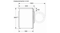 Bosch WNA134U8GB Washer Dryer 8kg/5kg 1400rpm White thumbnail 8