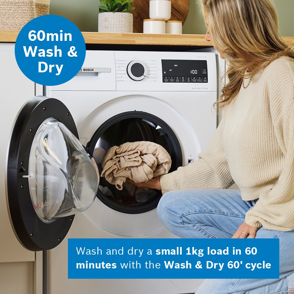 Bosch Series 6 WNG25401GB Washer Dryer 10.5kg 6kg 1400rpm White — image 8